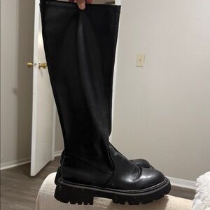 Black Knee-High Boots